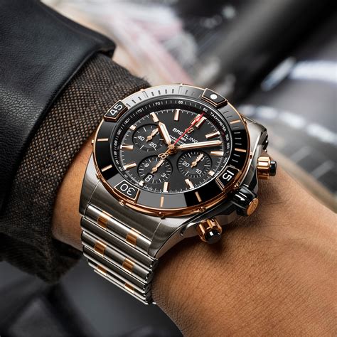 breitling chronomat red gold